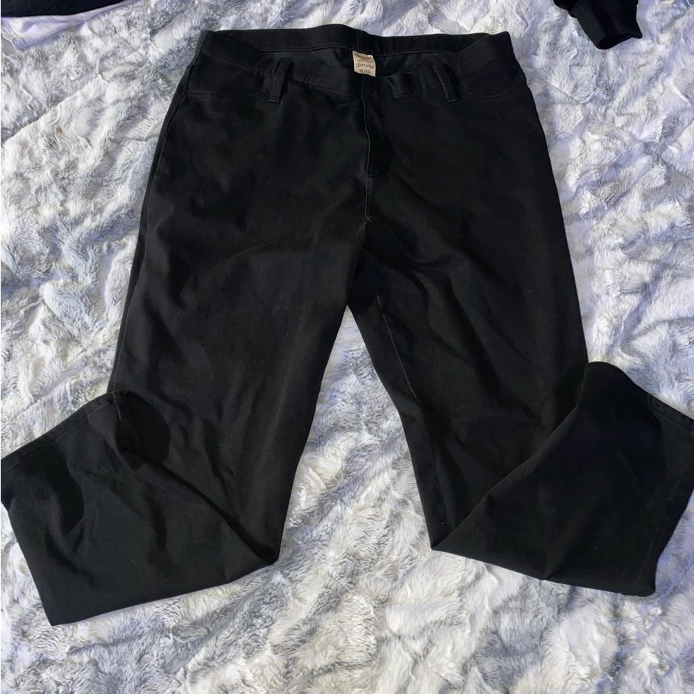 Faded Glory Straight Leg Pants with Stretchy Waistband